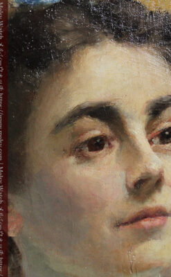 大森安仁子 Annie Barrows Shepleyの描いた若い女性 1893年作 -大河ドラマいだてん大森兵蔵の妻-A0327-9