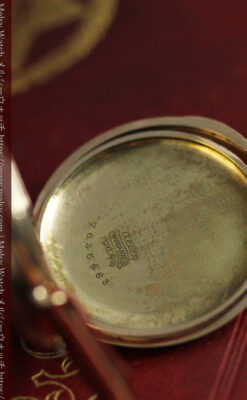 エルジン 装飾されたケースに色鮮やかなアンティーク腕時計 【1894年頃】-W1567-21