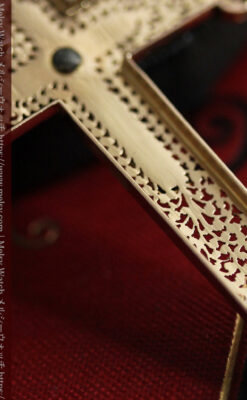 繊細な技巧の光る 真珠と18金無垢アンティーククロス･十字架 【1880年頃】-A0330-18