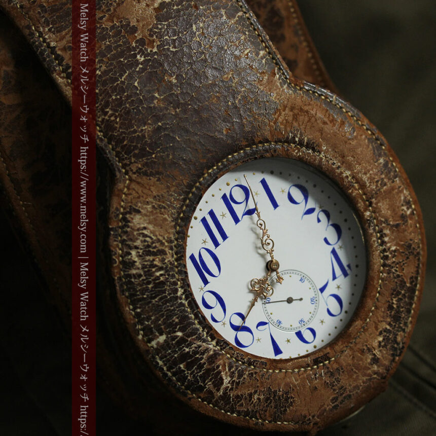 革ケース入り ティファニーの超大型アンティーク懐中時計 【1892年頃】-P2330-1