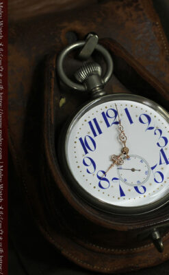 革ケース入り ティファニーの超大型アンティーク懐中時計 【1892年頃】-P2330-13