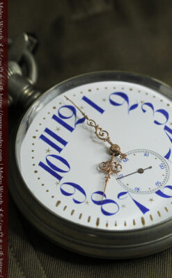 革ケース入り ティファニーの超大型アンティーク懐中時計 【1892年頃】-P2330-18