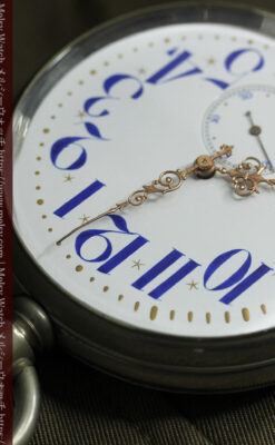 革ケース入り ティファニーの超大型アンティーク懐中時計 【1892年頃】-P2330-19