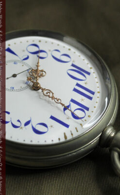 革ケース入り ティファニーの超大型アンティーク懐中時計 【1892年頃】-P2330-20