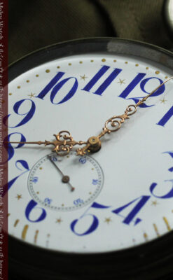 革ケース入り ティファニーの超大型アンティーク懐中時計 【1892年頃】-P2330-21