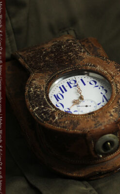 革ケース入り ティファニーの超大型アンティーク懐中時計 【1892年頃】-P2330-4