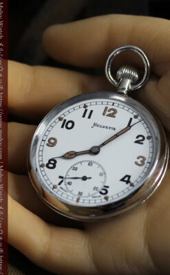 英国陸軍支給品 ヘルヴェティアのアンティーク懐中時計 【1940年頃】-P2331-13