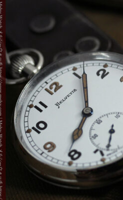 英国陸軍支給品 ヘルヴェティアのアンティーク懐中時計 【1940年頃】-P2331-8