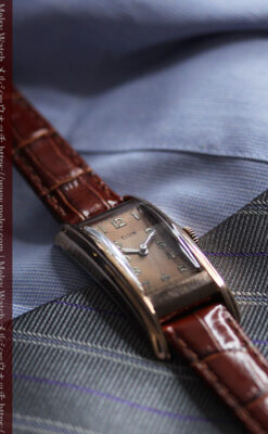 ローズ&カーブ 細身で上品なエルジンのアンティーク腕時計 【1938年頃】-W1569-11