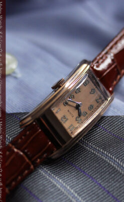 ローズ&カーブ 細身で上品なエルジンのアンティーク腕時計 【1938年頃】-W1569-4