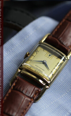 着け方２通り 趣きあるハミルトンのアンティーク腕時計 【1940年頃】-W1570-11