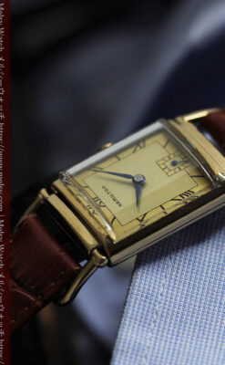 着け方２通り 趣きあるハミルトンのアンティーク腕時計 【1940年頃】-W1570-12