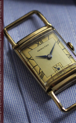 着け方２通り 趣きあるハミルトンのアンティーク腕時計 【1940年頃】-W1570-19