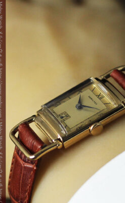 着け方２通り 趣きあるハミルトンのアンティーク腕時計 【1940年頃】-W1570-2