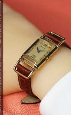 着け方２通り 趣きあるハミルトンのアンティーク腕時計 【1940年頃】-W1570-20