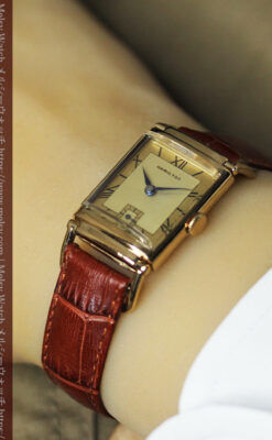 着け方２通り 趣きあるハミルトンのアンティーク腕時計 【1940年頃】-W1570-22