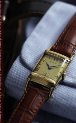 着け方２通り 趣きあるハミルトンのアンティーク腕時計 【1940年頃】-W1570-6