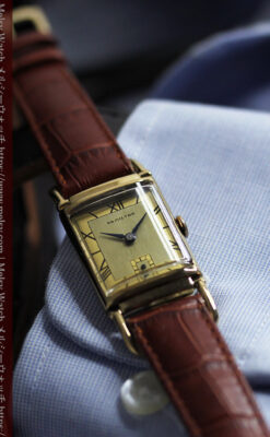 着け方２通り 趣きあるハミルトンのアンティーク腕時計 【1940年頃】-W1570-8