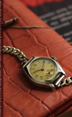 高級メーカー ゼニスの金色レトロな女性用腕時計 【1950年頃】-W1574-6