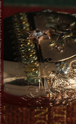 ダイヤと装飾美 ウォルサムの金無垢アンティーク懐中時計 【1900年頃】ブローチ付き-P2283-16