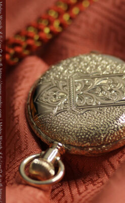 上品な顔とダイヤが映える エルジンの金無垢アンティーク懐中時計 【1895年頃】-P2333-10