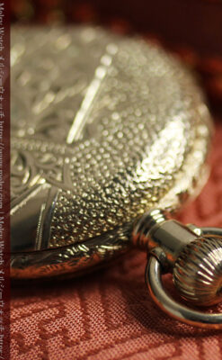 上品な顔とダイヤが映える エルジンの金無垢アンティーク懐中時計 【1895年頃】-P2333-17