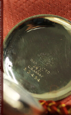 上品な顔とダイヤが映える エルジンの金無垢アンティーク懐中時計 【1895年頃】-P2333-19