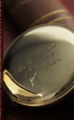 盾を掴み羽根を広げる鷲 エルジンのアンティーク懐中時計 【1913年頃】-P2335-17