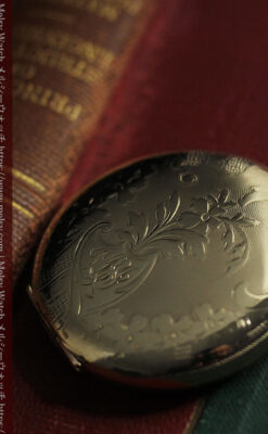 盾を掴み羽根を広げる鷲 エルジンのアンティーク懐中時計 【1913年頃】-P2335-4