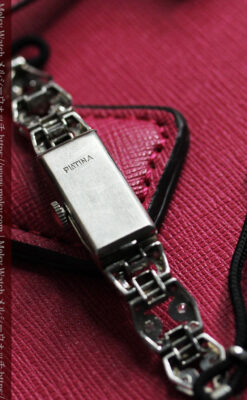 ルシアンピカール プラチナ腕時計 48石のダイヤモンド装飾 【1960年頃】-W1421-14