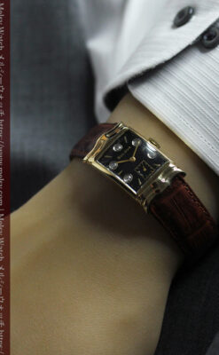 ブローバ 秀逸なデザインが光る金無垢アンティーク腕時計 【1953年製】-W1499-23