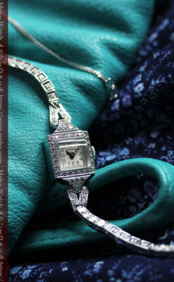 ロンジン 14金バンドと48石ダイヤモンド輝く宝飾腕時計 【1945年製】-W1575-10