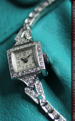 ロンジン 14金バンドと48石ダイヤモンド輝く宝飾腕時計 【1945年製】-W1575-11