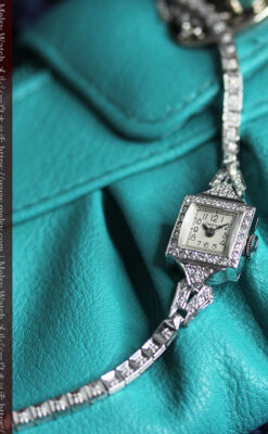 ロンジン 14金バンドと48石ダイヤモンド輝く宝飾腕時計 【1945年製】-W1575-13