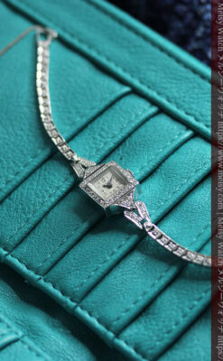 ロンジン 14金バンドと48石ダイヤモンド輝く宝飾腕時計 【1945年製】-W1575-14