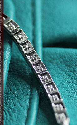 ロンジン 14金バンドと48石ダイヤモンド輝く宝飾腕時計 【1945年製】-W1575-6