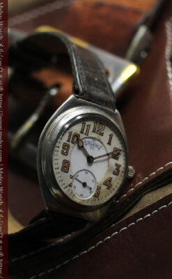 エルジン 歴史伝える味のある大型アンティーク腕時計 【1890年頃】-W1576-10