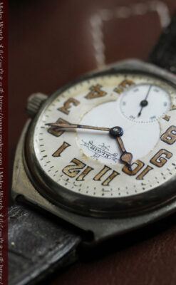 エルジン 歴史伝える味のある大型アンティーク腕時計 【1890年頃】-W1576-12