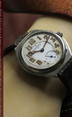 エルジン 歴史伝える味のある大型アンティーク腕時計 【1890年頃】-W1576-19