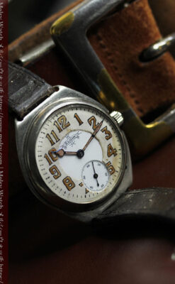 エルジン 歴史伝える味のある大型アンティーク腕時計 【1890年頃】-W1576-7