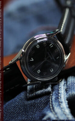 ジラールペルゴのSEA-HAWK 黒文字盤のアンティーク腕時計 【1950年頃】-W1578-10