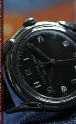 ジラールペルゴのSEA-HAWK 黒文字盤のアンティーク腕時計 【1950年頃】-W1578-11