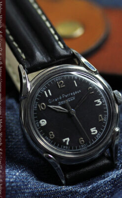 ジラールペルゴのSEA-HAWK 黒文字盤のアンティーク腕時計 【1950年頃】-W1578-12