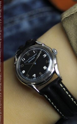 ジラールペルゴのSEA-HAWK 黒文字盤のアンティーク腕時計 【1950年頃】-W1578-15