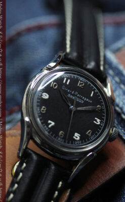 ジラールペルゴのSEA-HAWK 黒文字盤のアンティーク腕時計 【1950年頃】-W1578-5