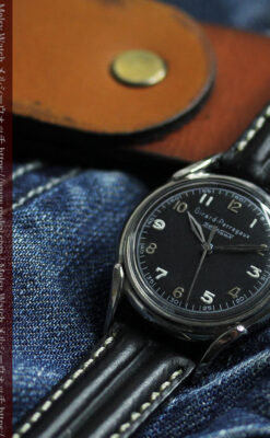 ジラールペルゴのSEA-HAWK 黒文字盤のアンティーク腕時計 【1950年頃】-W1578-6