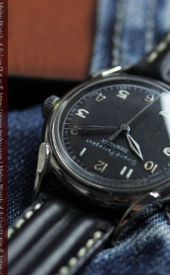 ジラールペルゴのSEA-HAWK 黒文字盤のアンティーク腕時計 【1950年頃】-W1578-9