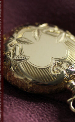 ハート&ダイヤモンド ウォルサムの金無垢アンティーク懐中時計 【1900年頃】箱付き-P2336-11