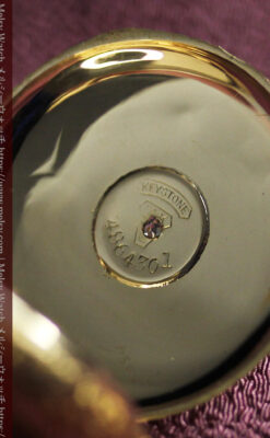 ハート&ダイヤモンド ウォルサムの金無垢アンティーク懐中時計 【1900年頃】箱付き-P2336-26