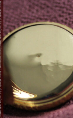 ハート&ダイヤモンド ウォルサムの金無垢アンティーク懐中時計 【1900年頃】箱付き-P2336-27